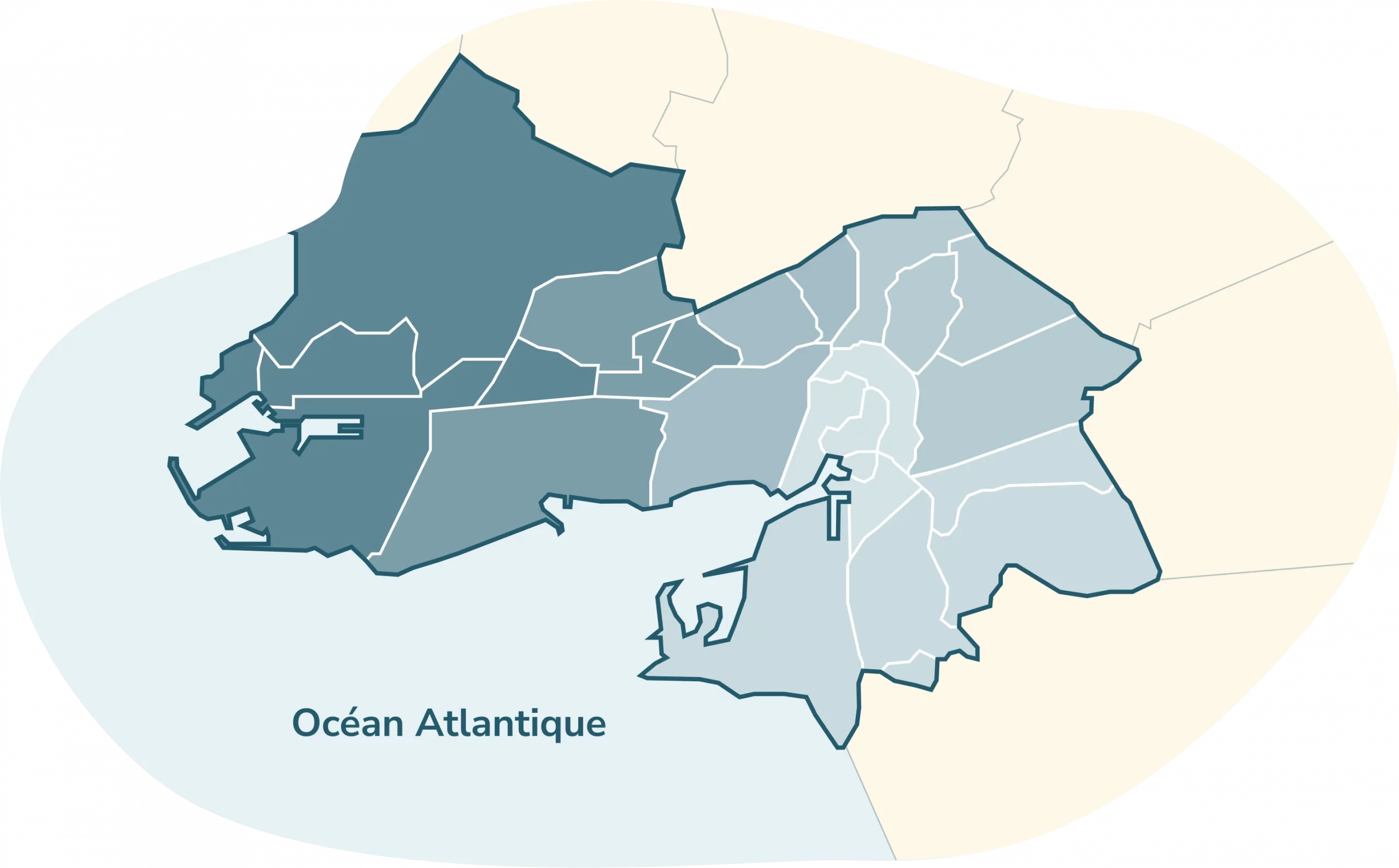 Carte du territoire Rochellais